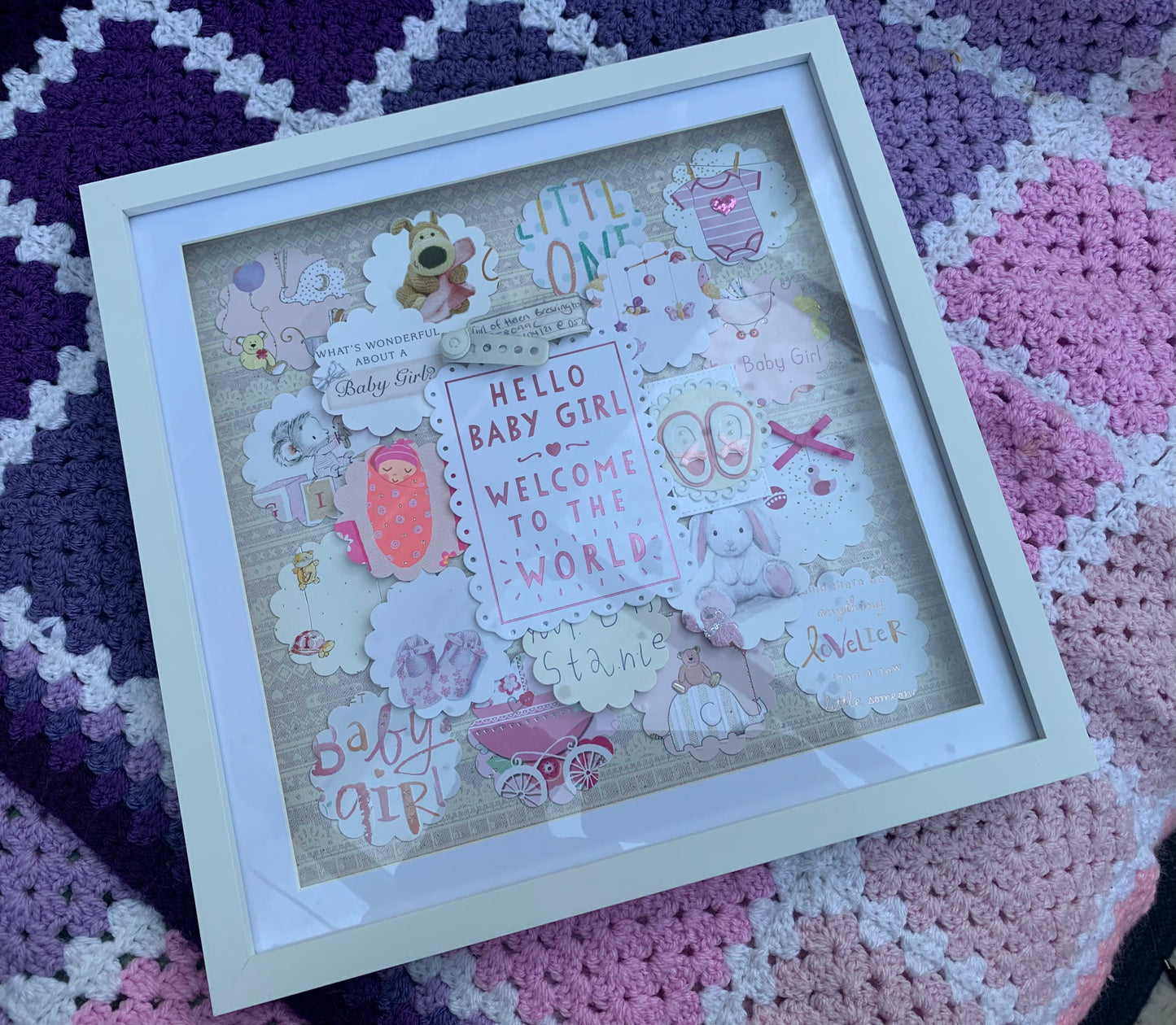 New Baby Card Keepsake Box Frame