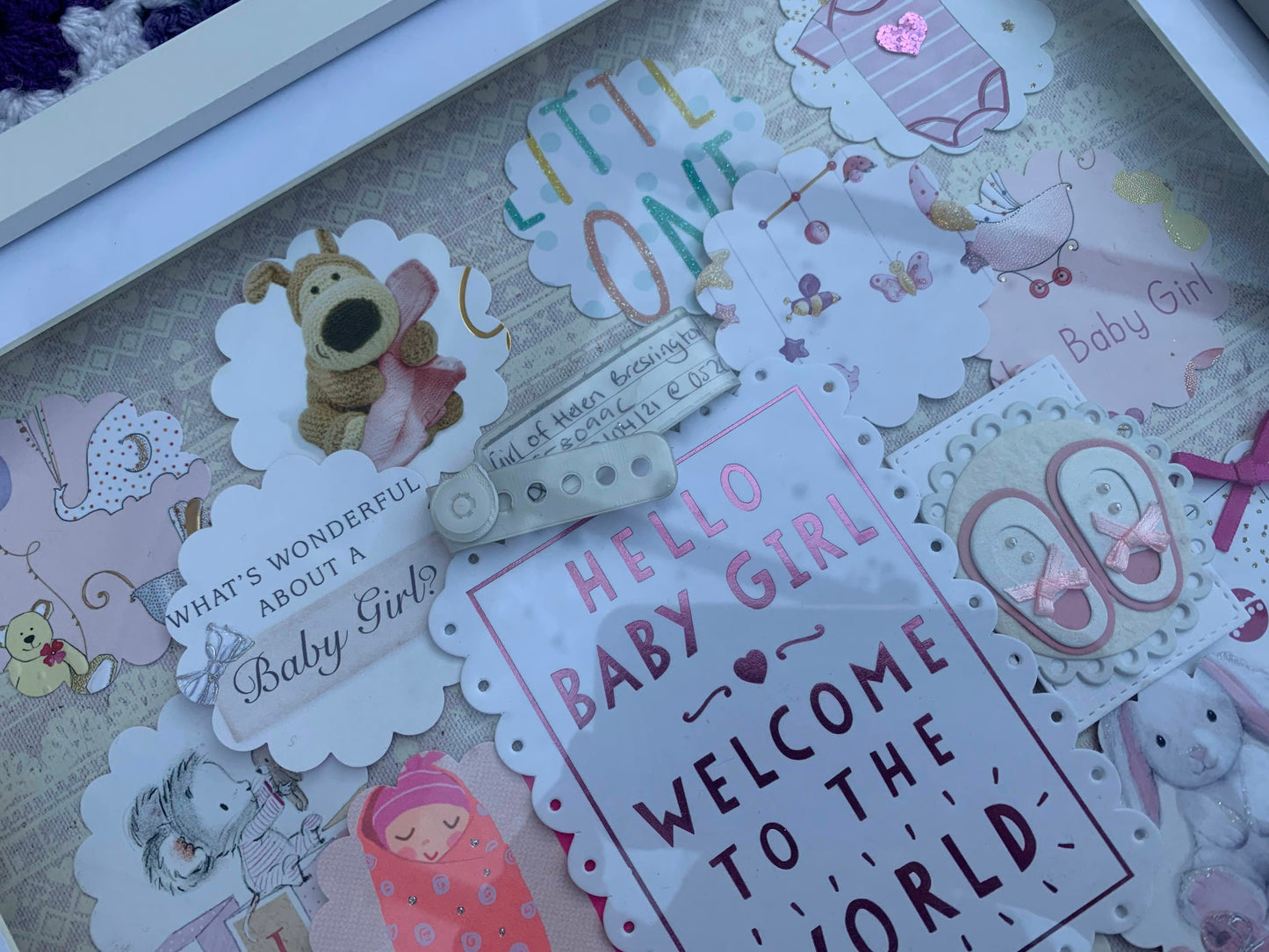 New Baby Card Keepsake Box Frame