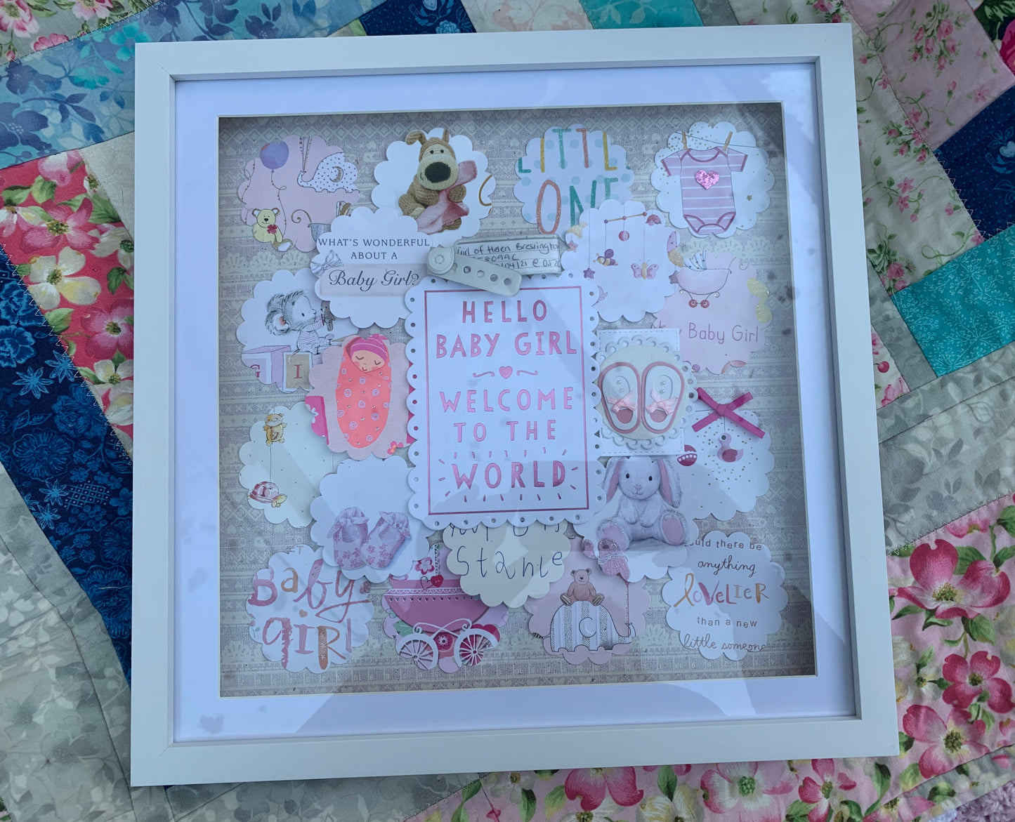 New Baby Card Keepsake Box Frame