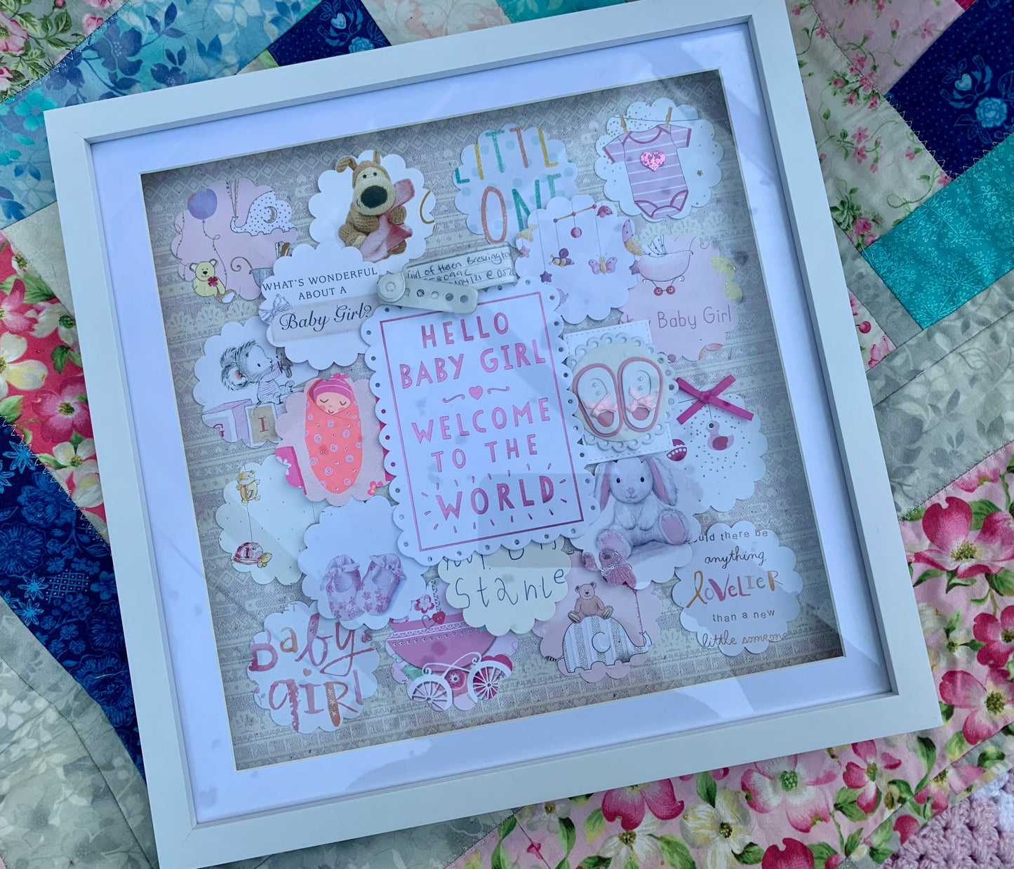 New Baby Card Keepsake Box Frame