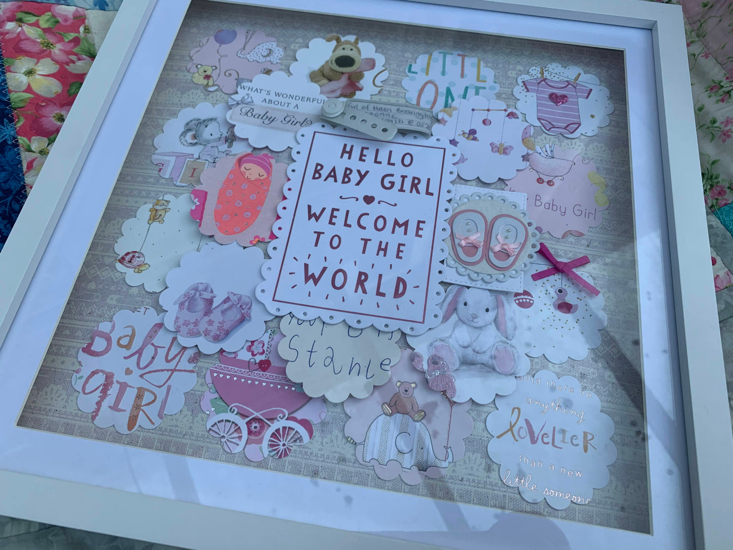 New Baby Card Keepsake Box Frame