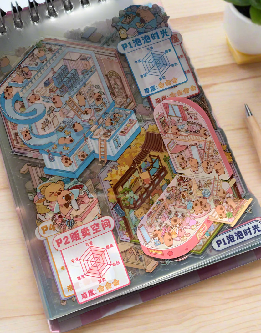An example of the sticker scenes you can create with backgrounds