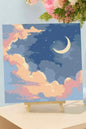 Moon and clouds paint by numbers 20cm x 20cm