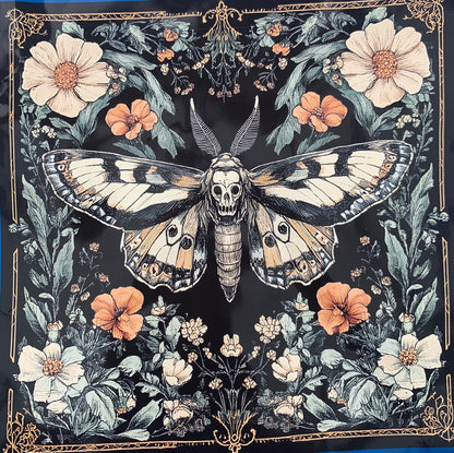 Death’s head moth stamped cross stitch kit - 14 count