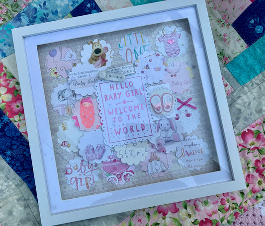 New Baby Card Keepsake Box Frame
